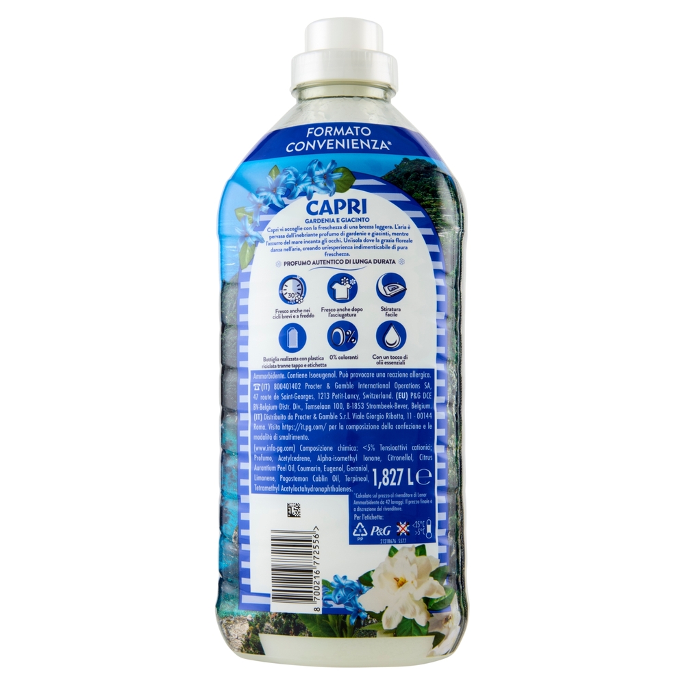 Lenor Essenze D'Italia Capri Ammorbidente Concentrato Gardenia e Giacinto, 87 Lavaggi 1,827 L
